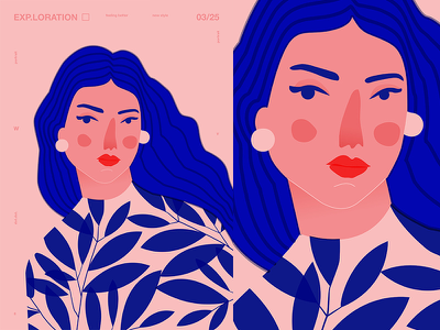 Girl Portrait floral background portrait girl layout poster art poster.webp