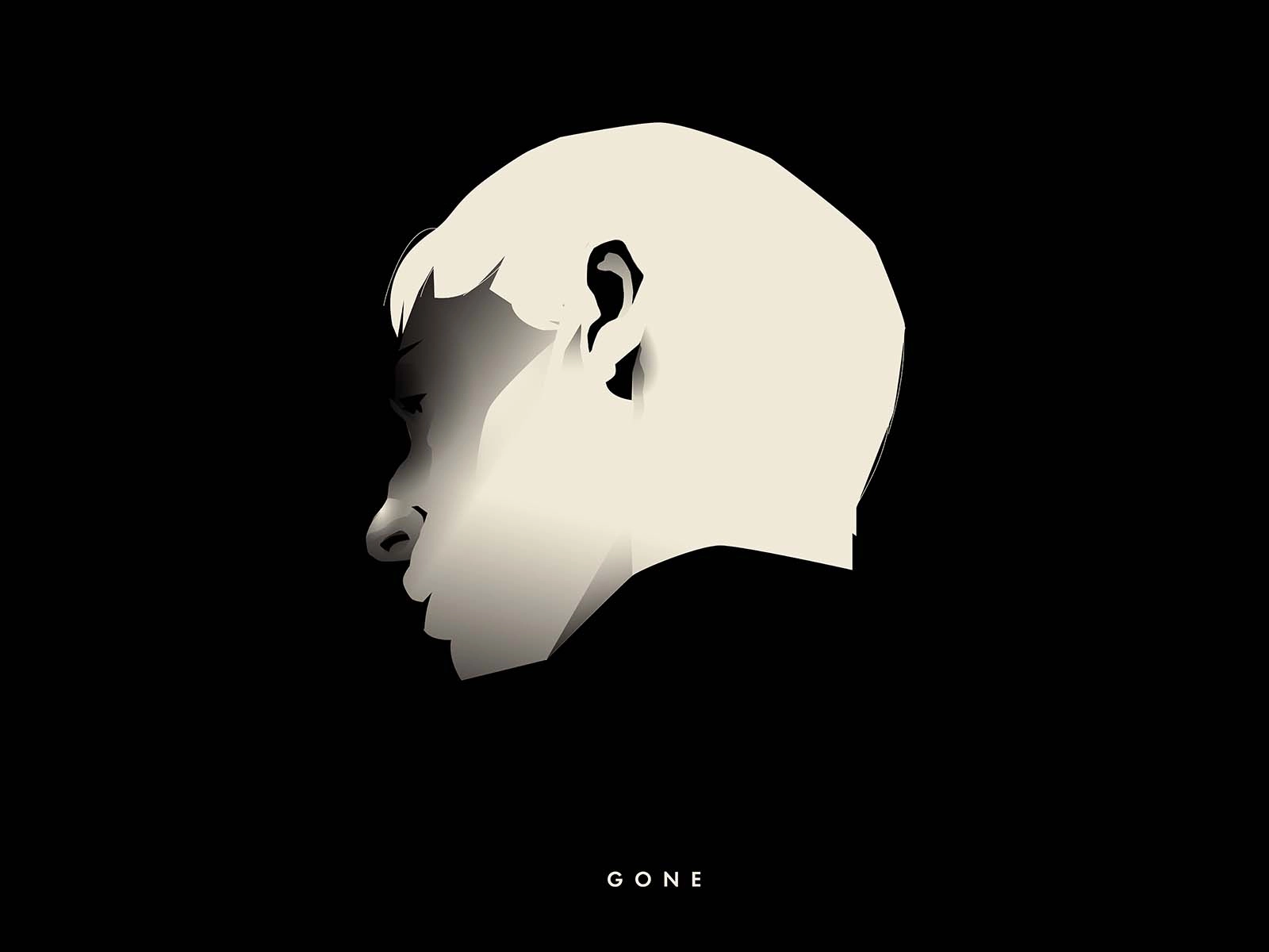 Gone portrait art man portait portrait illustration portait grandient.webp