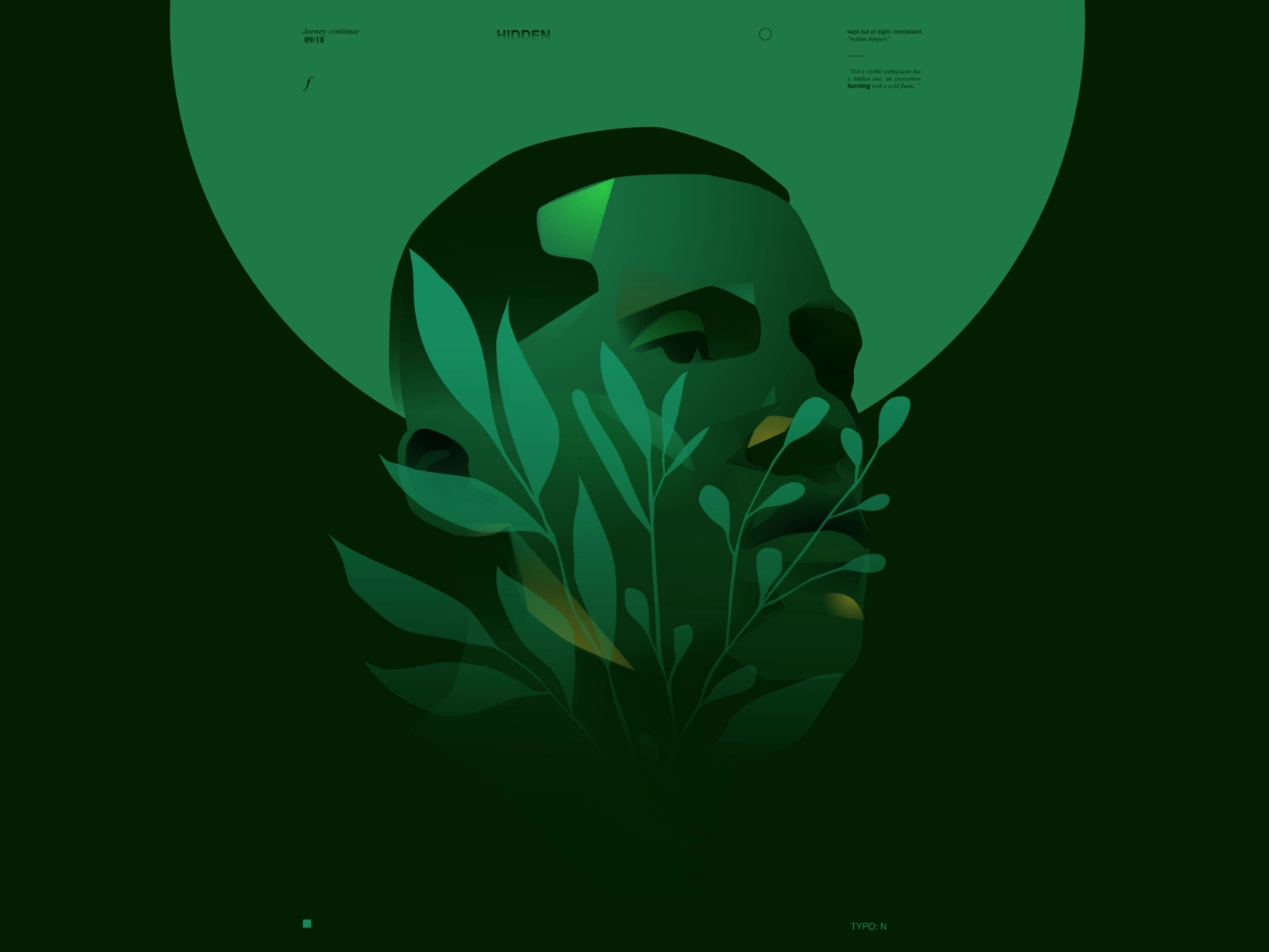 Hidden leaves floral illustration floral man illustration man portrait.webp