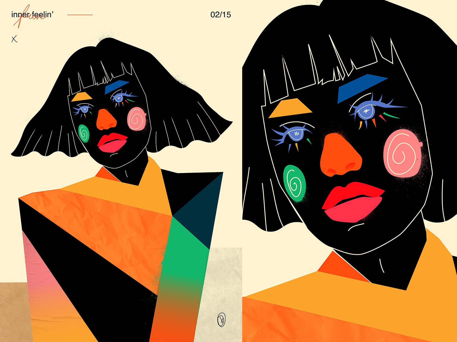 Inner self print colorful portrait illustration portrait poster challe.jpg