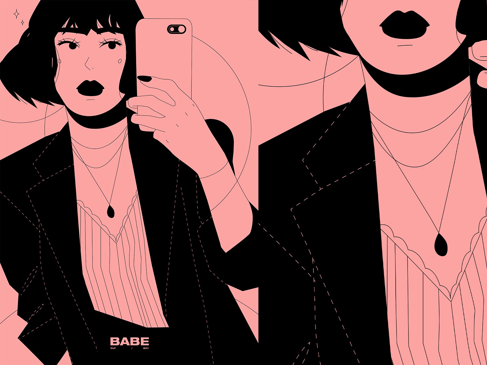 Insta Babe portrait illustration portrait woman illustration woman cha.jpg