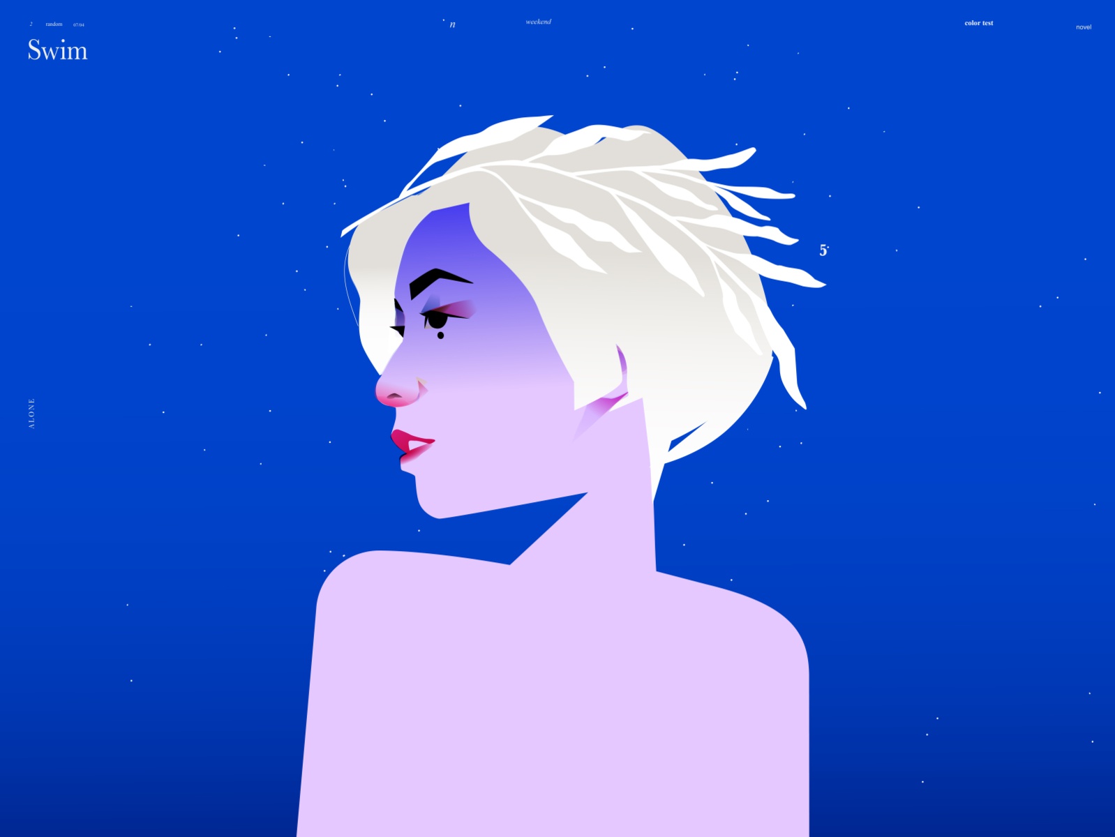 Late night swim alien illustration alien stars cosmos girl illustratio.jpg