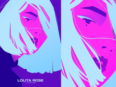 Lolita Rose windy girl portrait girl illustration neon girl layout fra.webp