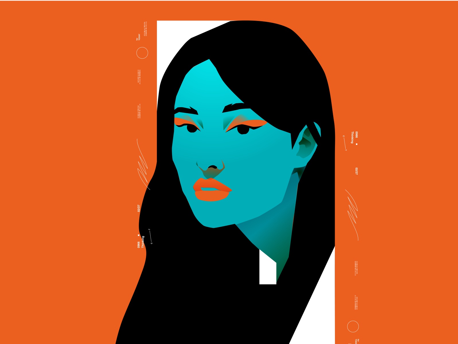 Look girl character portrait illustration girl illustration girl layou.jpg