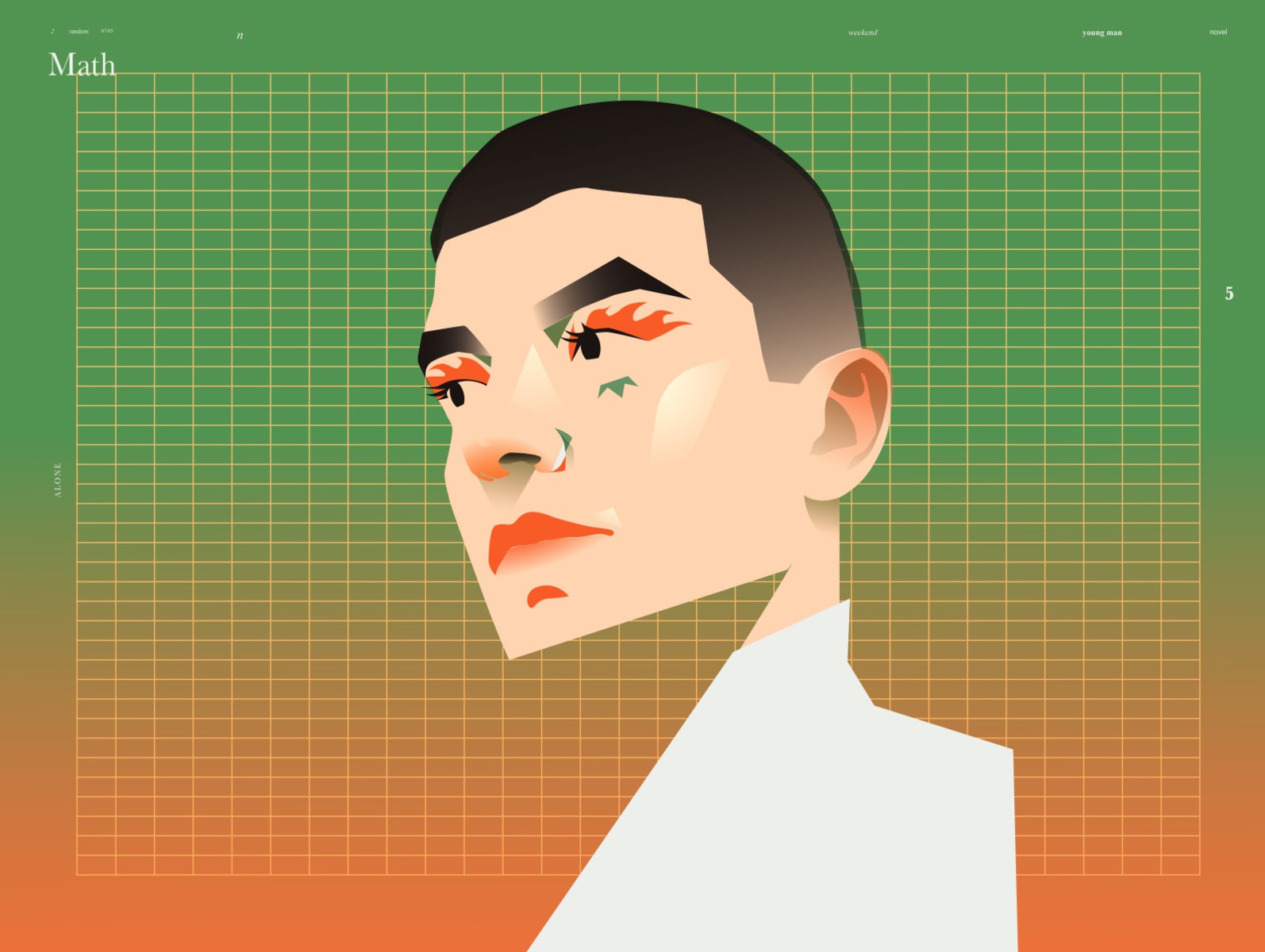 Math squires make up man illustration vector portrait vector math man.jpg
