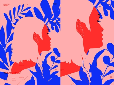 Melancholic girl illustration flowers floral background floral girl gr.webp