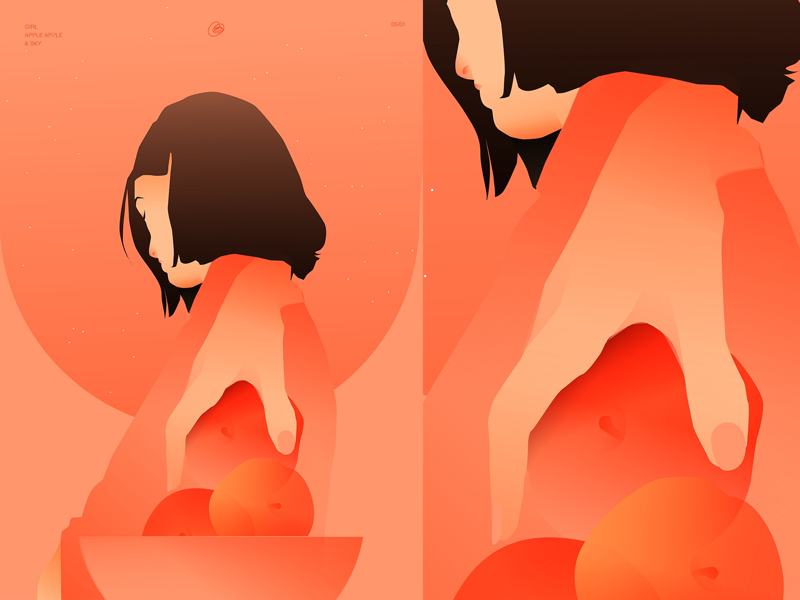 Mellow morning girl illustration apple hand girlillustration girl post.jpg