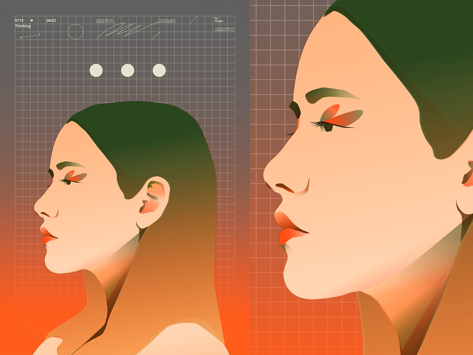 Monday vibes portrait illustration portrait girl illustration girl lay.jpg