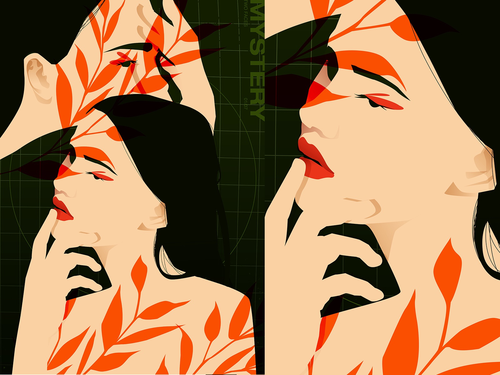 Mystery floral portrait girl illustration girl poster challenge poster.jpg