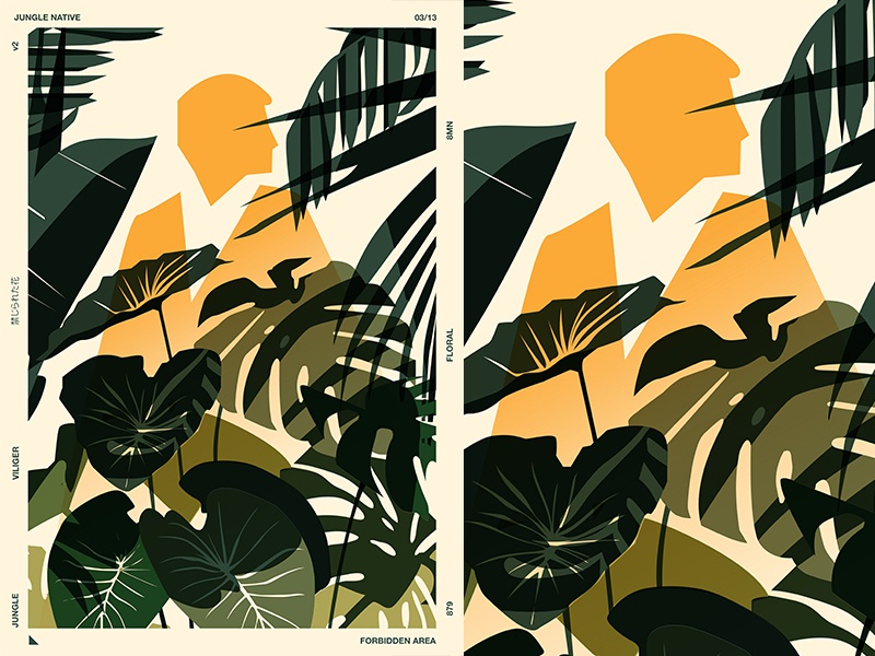 Native jungle floral background floral fragment layout poster art post.jpg