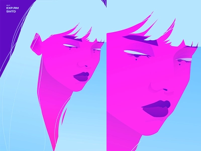 Neon Portrait neon light neon portrait girl illustration girl fragment.webp