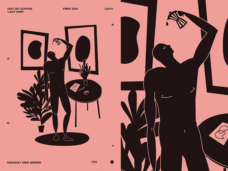 Out Of Coffee graphic art coffee out of coffee man fragment layout pos.jpg