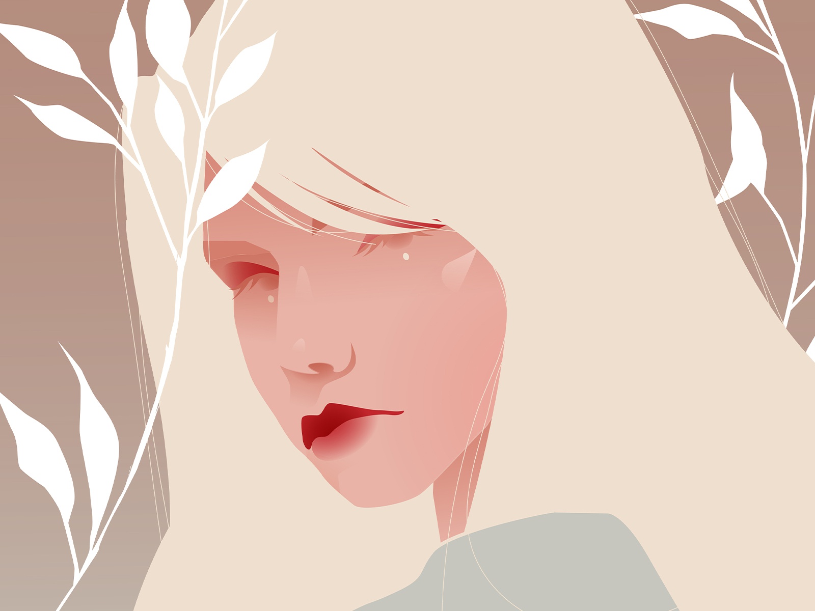 Portrait 2 woman illustration girl character warm mellow floral portra.jpg