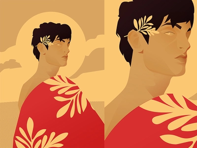 Sand Saint floral design decorative saint sand man fragment poster art.webp