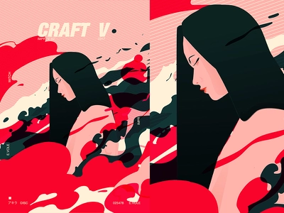 She And Smokes girl illustration splash smokes grid girl layout fragme.webp