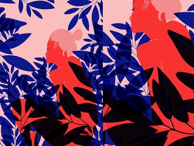 She leaves floral background floral design women in illustration women.webp