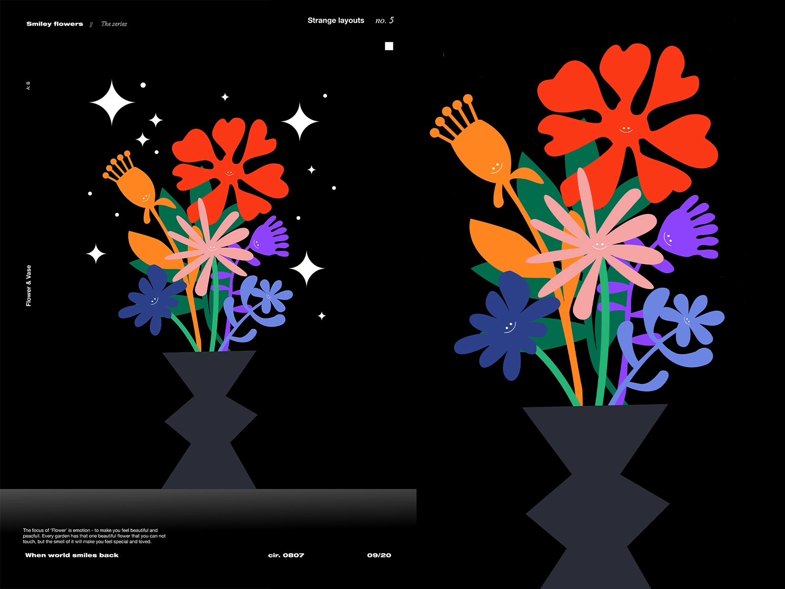 Smiley flowers 5 flowers illustration basic shapes smiley face smiley.webp