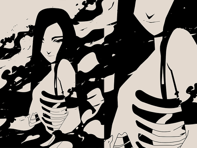 Smokes And Bones anime cartoon glommy ribcage smoke grid fragment post.webp