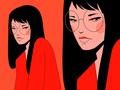 Sweater Weather glasses sweater charecter design girl illustration gir.webp