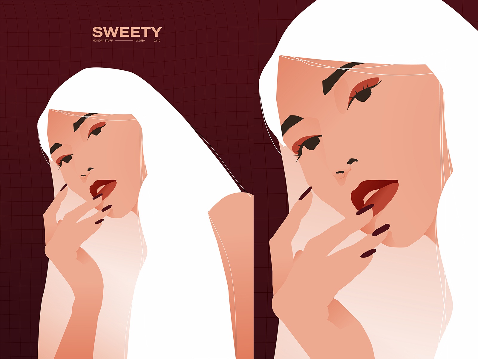 Sweety contrast sweet woman portrait woman illustration women girl por.jpg