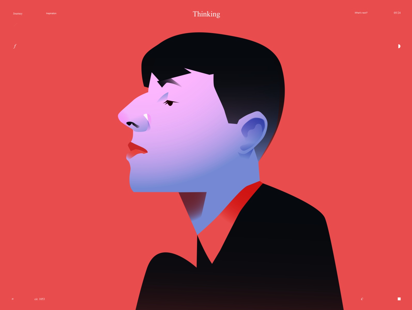 Thinking deformation man portrait young adult portrait illustration ma.jpg