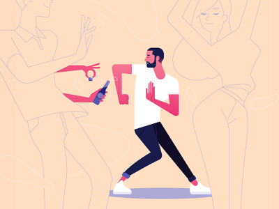 12 simple ways to fight cancer round 4 minimalist vector woman illustr.webp