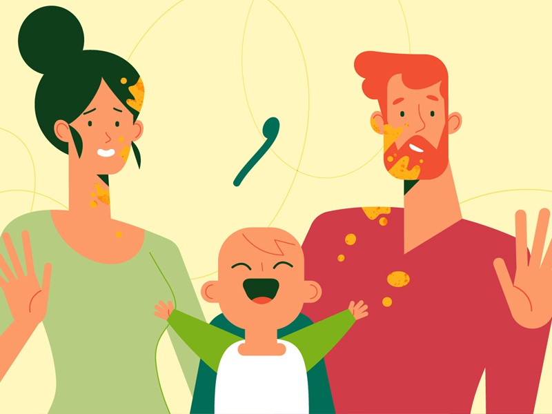 Good Goût parenthood short film motion food cute baby man woman illust.jpg