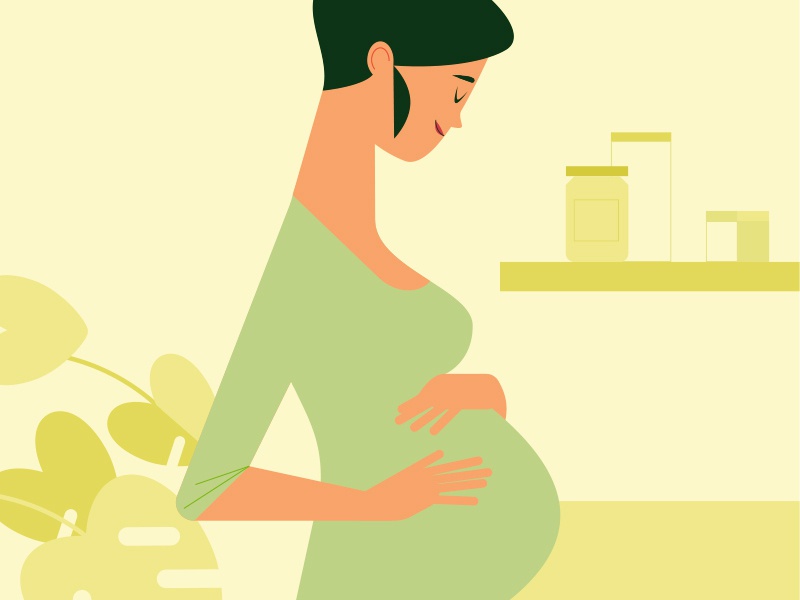 Mom baby love pregnant mom vector color girl woman minimalist illustra.jpg