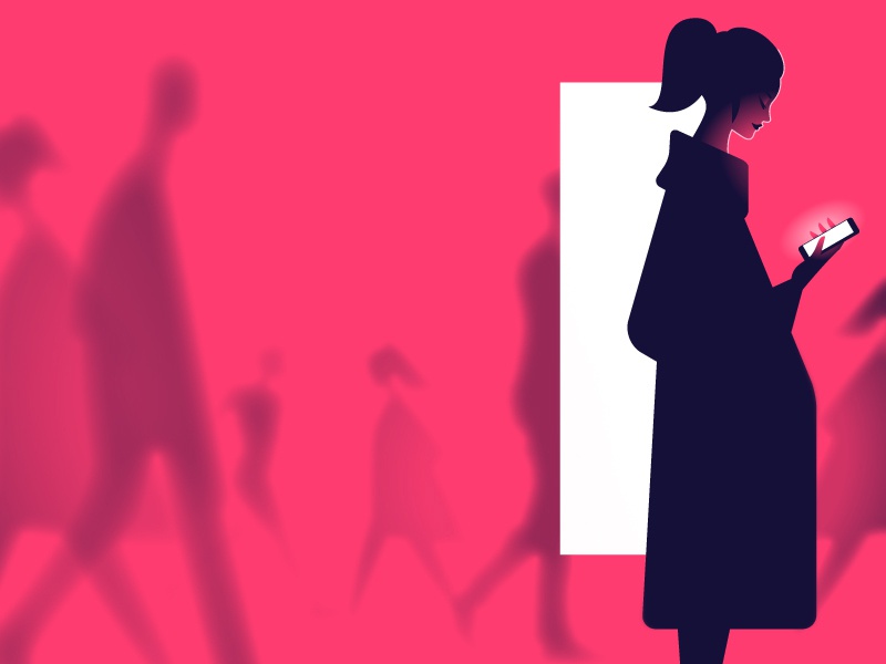 More screens rush screen light phone vector color girl woman minimalis.jpg