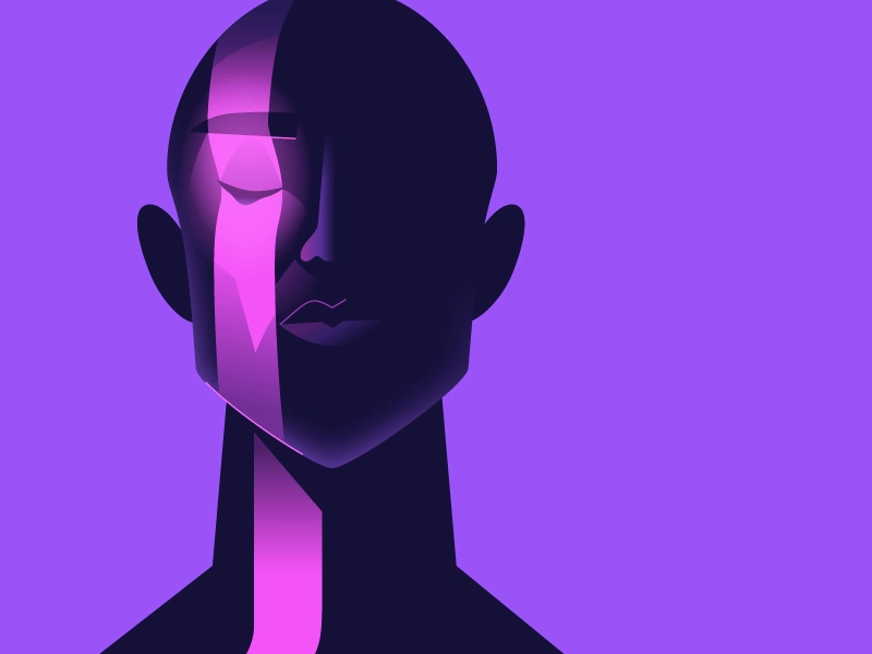Ray of light 2 light branding man vector color minimalist illustration.webp