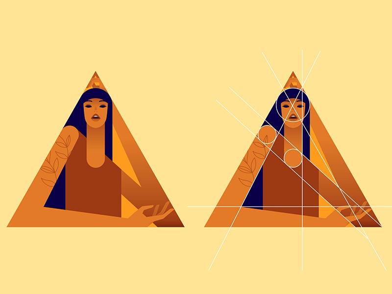 Triangirl 03 vector color girl woman minimalist illustration minimal c.jpg