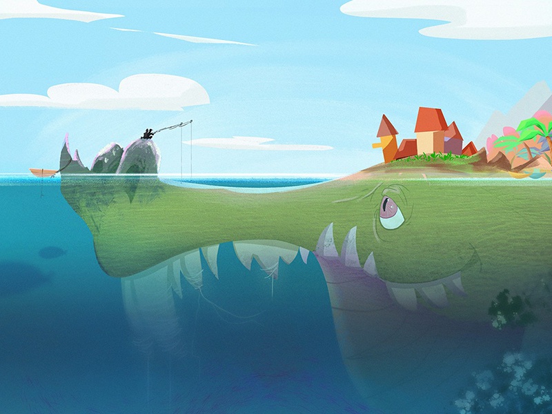 Crocodile Park still frame underwater crocodile illustration artwork c.jpg