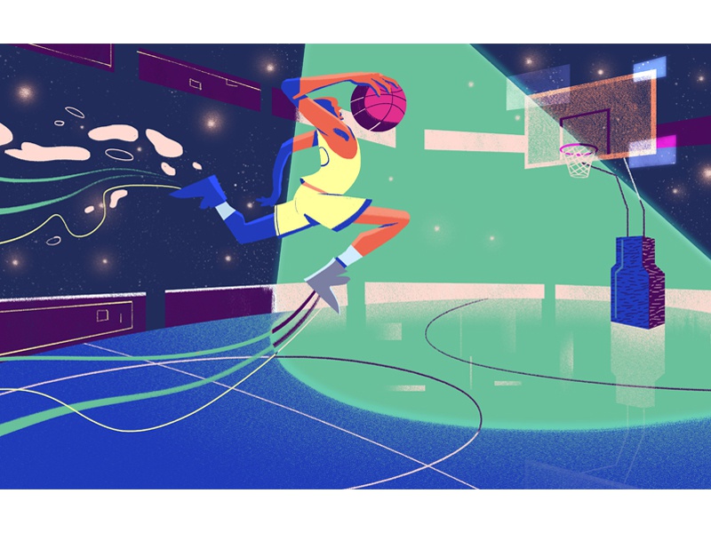 Euro Lig player color line graphic doodle court sport work basketball.jpg