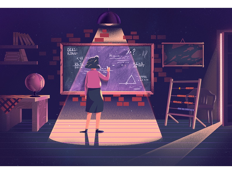 Teacher class room student color line graphic doodle light teacher wor.jpg