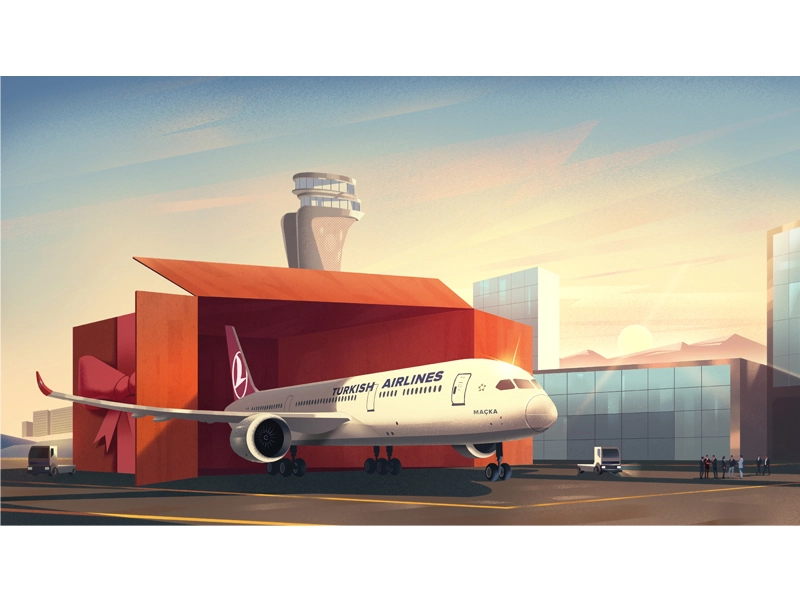 Turkish Airlines Illustrations  03 color conceptart digital art design.webp