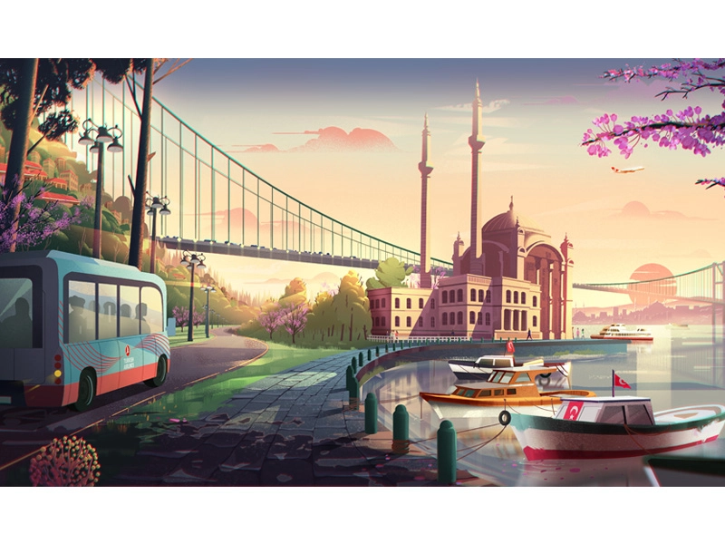 Turkish Airlines Illustrations 04 digital art character design color c.webp