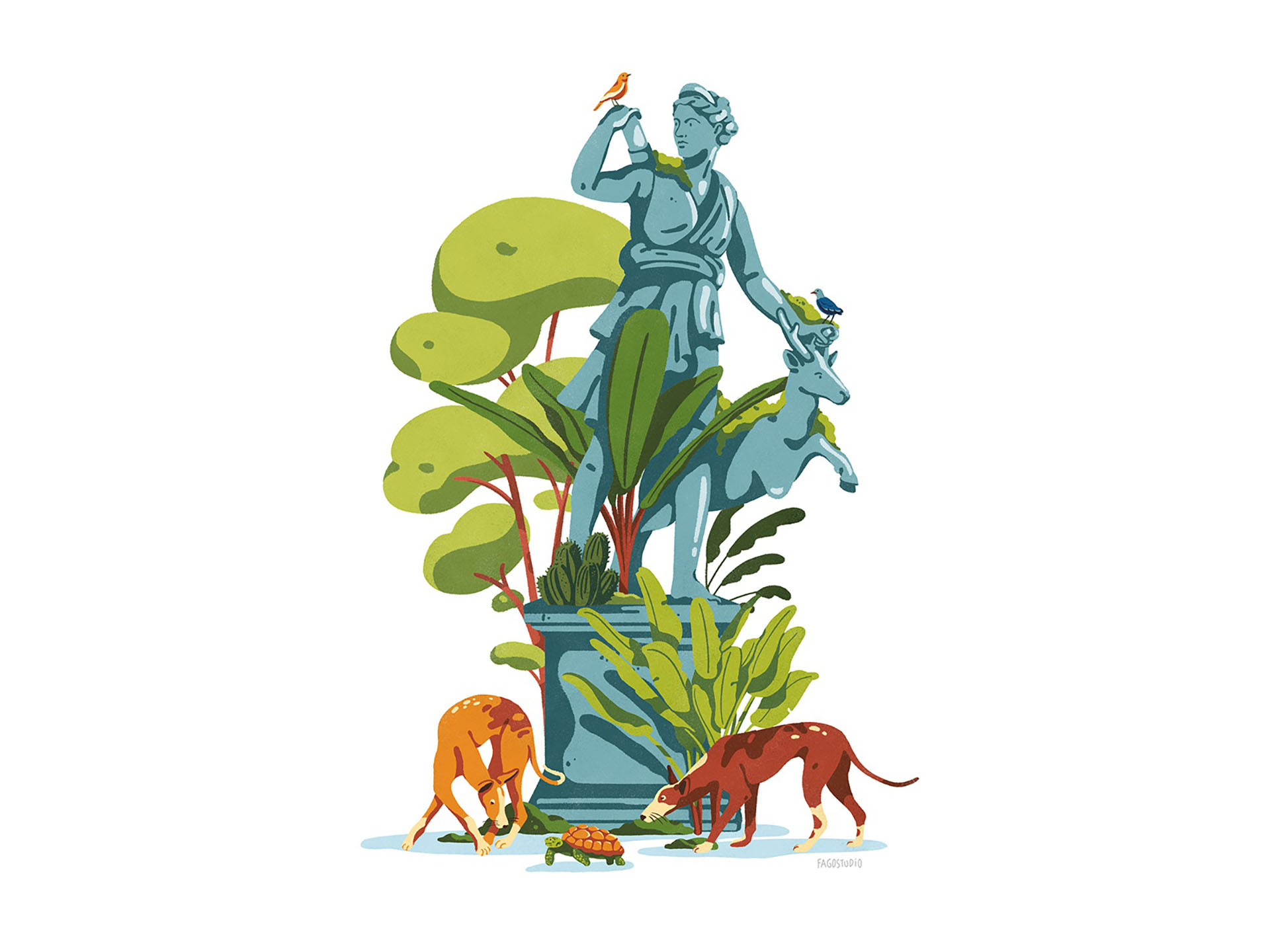 The Artemis Statue nantes digital art cactus design tropical ecology n.jpg