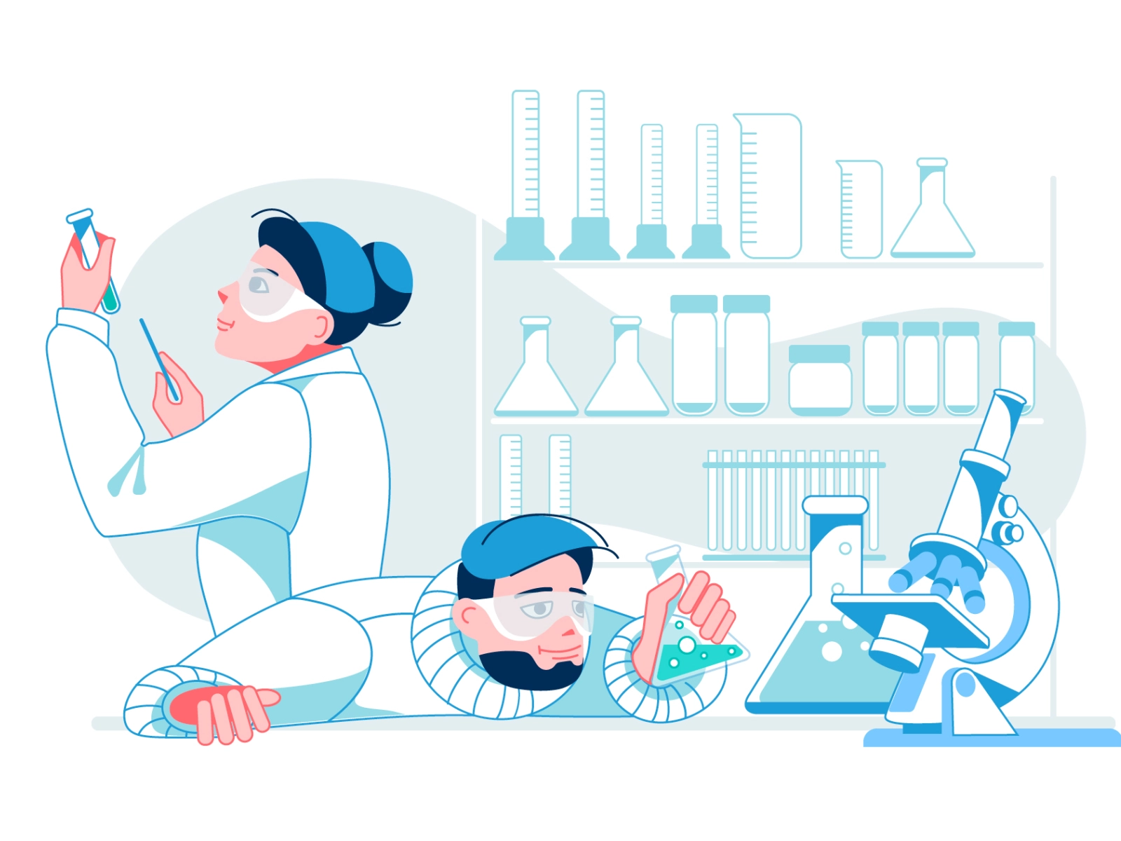 laboratory professional equipment research interior science characters.webp