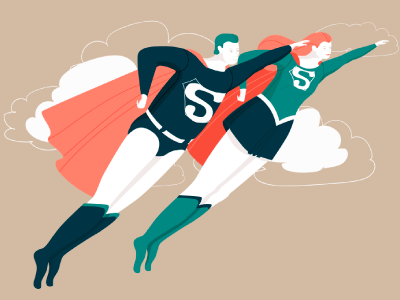 Super Heroes superheros couple charachter design vector art vector ill.png