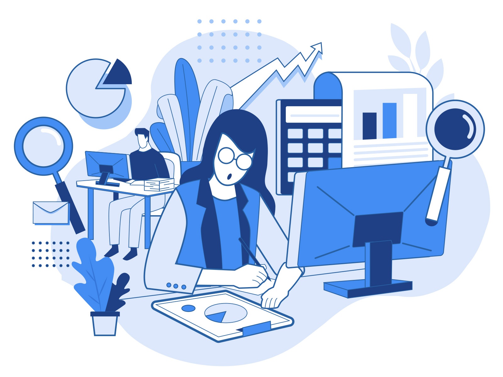 accountant Illustration cartooning cartoon character design character.jpg