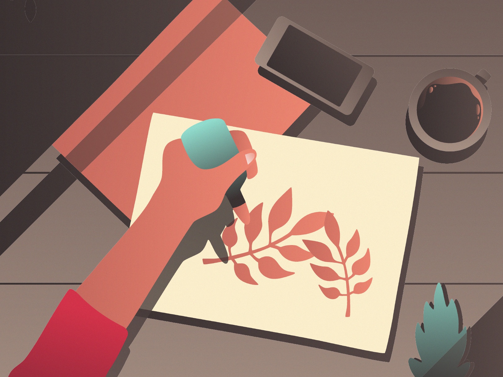 Artist Desk Illustration cartooning cartoon character design character.jpg