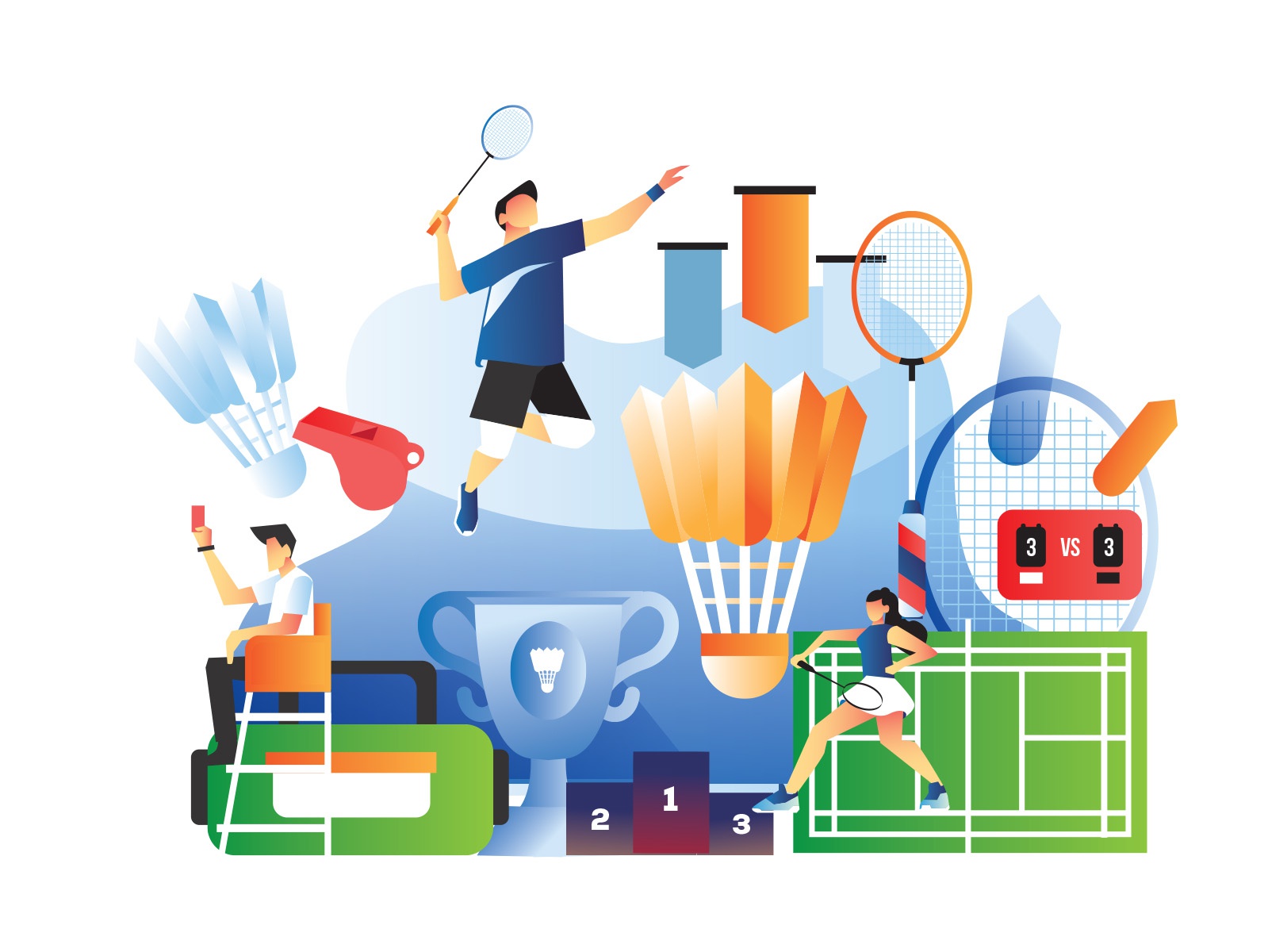 Badminton Illustration cartooning cartoon character design character i.jpg