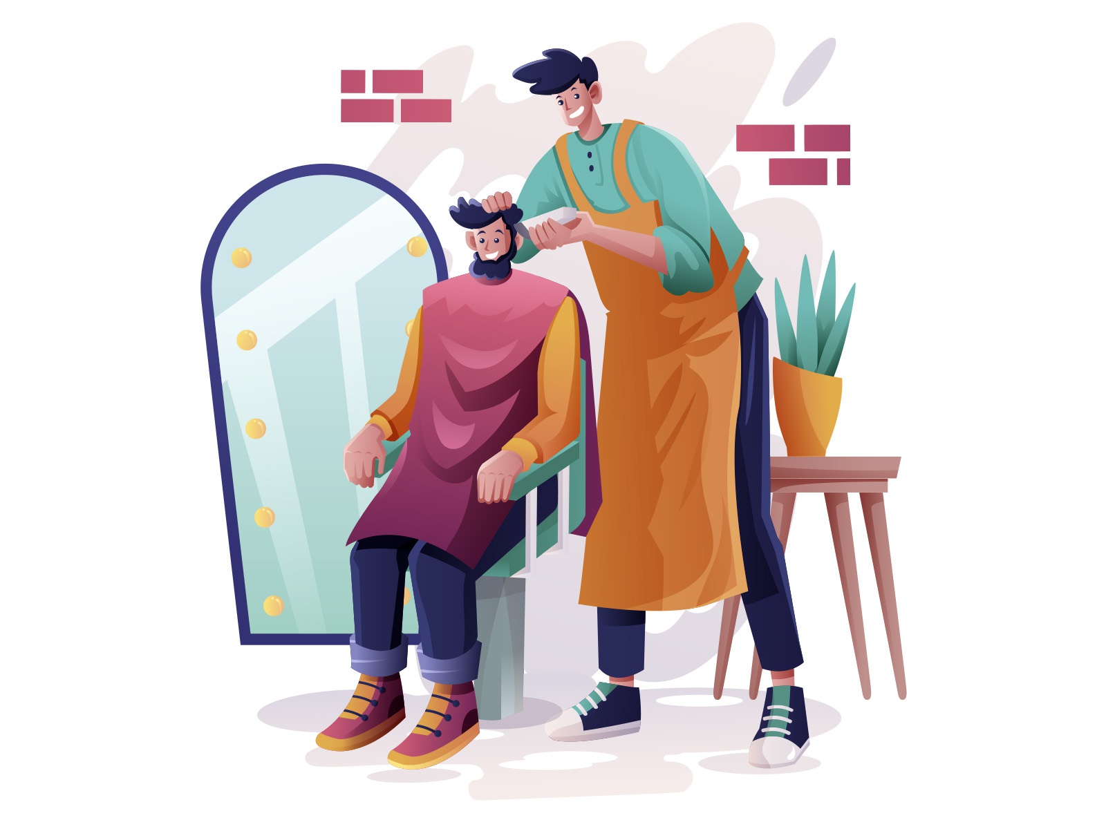 Barber Illustration cartooning cartoon character design character illu.jpg