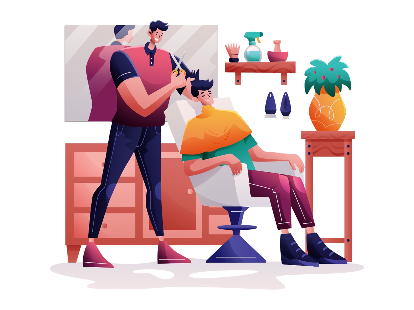 Barbershop Illustration cartooning cartoon character design character.jpg
