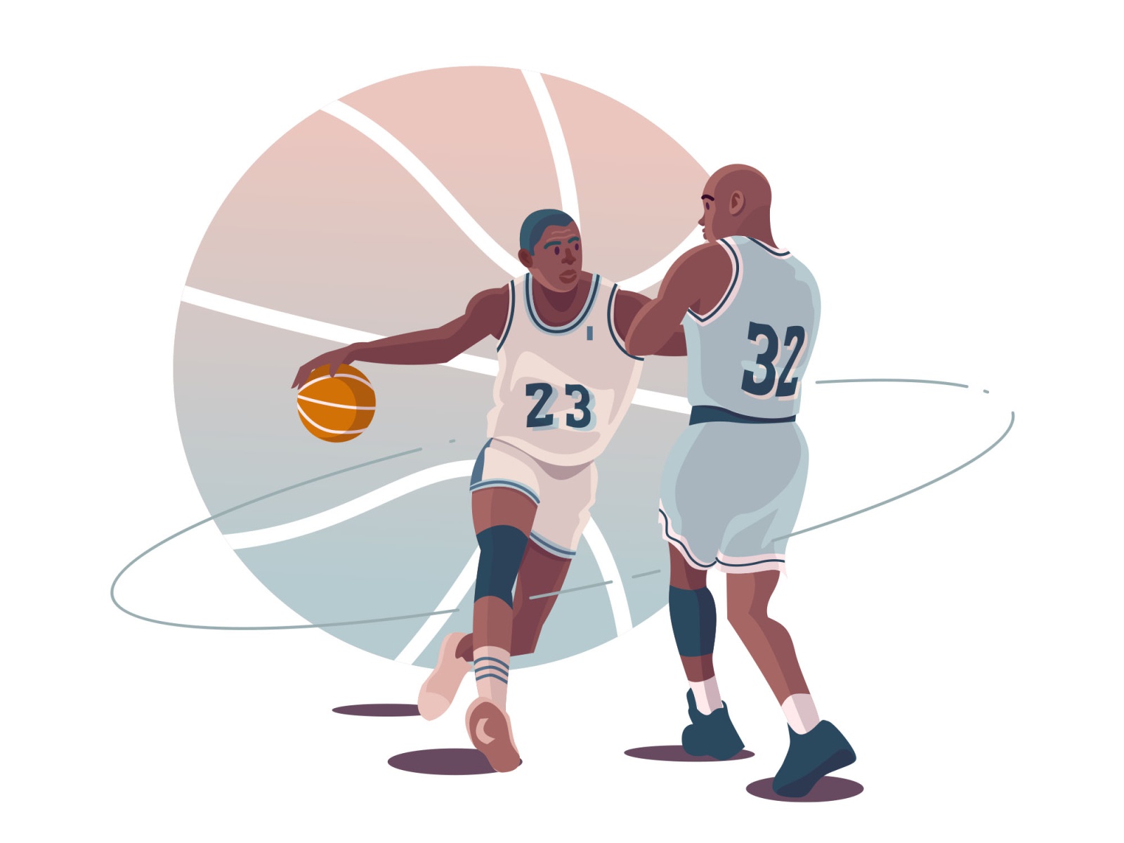 Basketball Players Illustration free download template psd vector illu.jpg