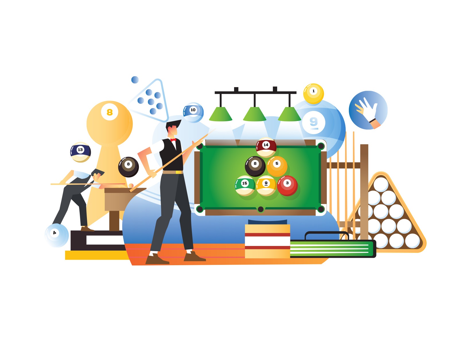 Billiards Illustration cartooning cartoon character design character i.jpg