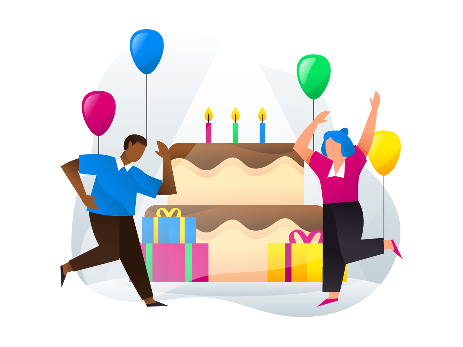 Birthday Party Illustration cartooning cartoon character design charac.jpg