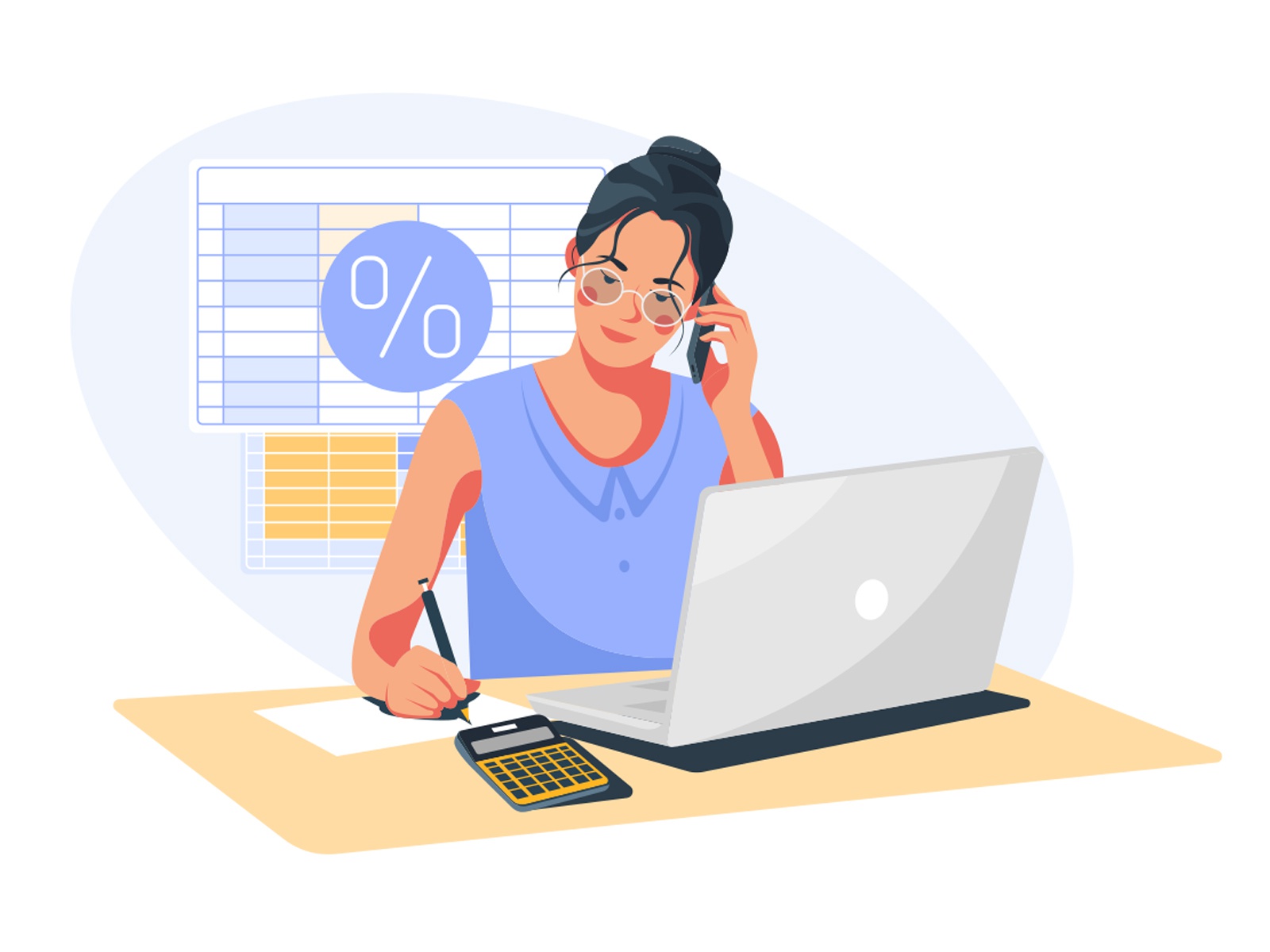 Bookkeeping illustration cartooning cartoon character design character.jpg