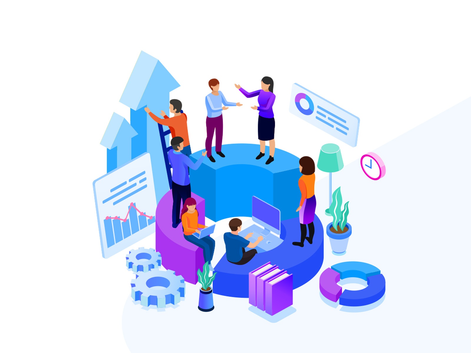 Build Successful Team cartooning cartoon character design character il.jpg