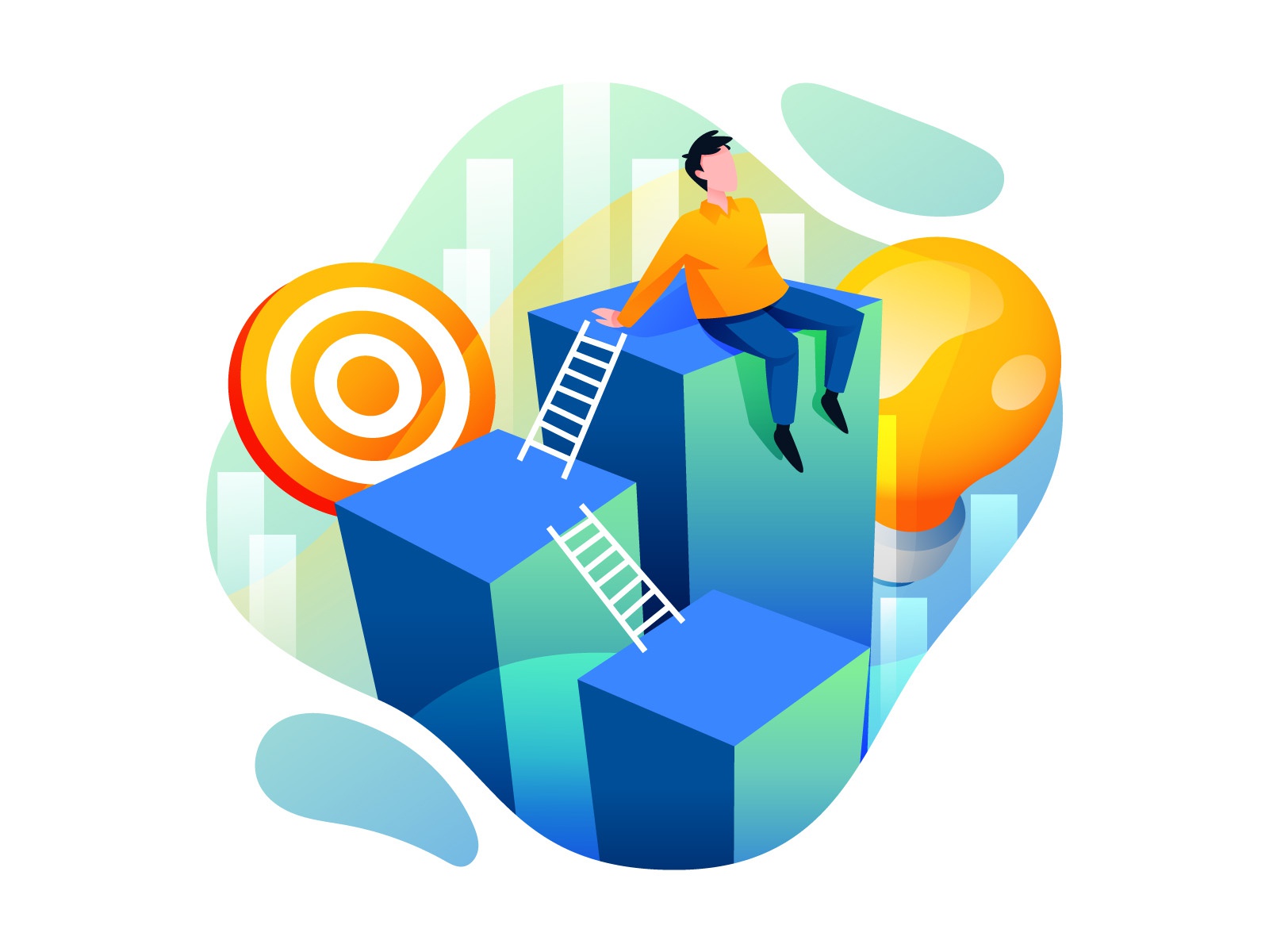 Business Growth illustration cartooning cartoon character design chara.jpg